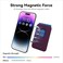 Amzone KRTALS Magnetic Wallet Cell Phone Card Holder for Phone Case with MagSafe Stronger Magnetic RFID Leather Phone Wallet Stick on Series of iPhone 171615141312 and ProPromax Cherry