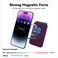 Amzone KRTALS Magnetic Wallet Cell Phone Card Holder for Phone Case with MagSafe Stronger Magnetic RFID Leather Phone Wallet Stick on Series of iPhone 171615141312 and ProPromax Cherry