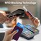 Amzone KRTALS Magnetic Wallet Cell Phone Card Holder for Phone Case with MagSafe Stronger Magnetic RFID Leather Phone Wallet Stick on Series of iPhone 171615141312 and ProPromax Cherry