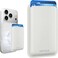 KRTALS Magnetic Wallet Cell Phone Card Holder for Phone Case with MagSafe Stronger Magnetic RFID Leather Phone Wallet Stick on Series of iPhone 171615141312 and ProPromax White