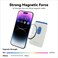 KRTALS Magnetic Wallet Cell Phone Card Holder for Phone Case with MagSafe Stronger Magnetic RFID Leather Phone Wallet Stick on Series of iPhone 171615141312 and ProPromax White