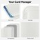 KRTALS Magnetic Wallet Cell Phone Card Holder for Phone Case with MagSafe Stronger Magnetic RFID Leather Phone Wallet Stick on Series of iPhone 171615141312 and ProPromax White