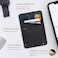 Limvory Leather Phone Wallet Stick On Credit Card Holder for Phone Case Compatible with iPhone Samsung Android All Cell Phones 2Pack Black