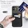 Limvory Leather Phone Wallet Stick On Credit Card Holder for Phone Case Compatible with iPhone Samsung Android All Cell Phones 2Pack Black