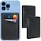 Limvory Leather Phone Wallet Stick On Credit Card Holder for Phone Case Compatible with iPhone Samsung Android All Cell Phones 2Pack Black