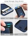ExtreLife Phone Card Holder Leather Phone Wallet Stick On Stronger Adhesive Card Holder for Back of Phone Credit Card Holder for Phone Case iPhone Samsung Android RFID Blocking Fit 7 Cards Navy Blue
