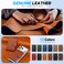 SHIELDON for MagSafe Wallet Genuine Leather Strong Magnetic Card Holder Slim RFID Blocking 6 Card Slots Compatible with iPhone 171615141312 Series Magnetic Case Men Women Retro Brown