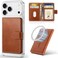 SHIELDON for MagSafe Wallet Genuine Leather Strong Magnetic Card Holder Slim RFID Blocking 6 Card Slots Compatible with iPhone 171615141312 Series Magnetic Case Men Women Retro Brown