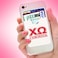 Sorority Shop Chi Omega Koala Pouch Adhesive Cell Phone Wallet with XO Greek Letter Design