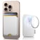 SOUNDBYTE Stronger Magnetic Wallet for iPhone 171615141312 Series for MagSafe Cases N52 Magnet RFID Blocking Leather Magnetic Card Holder with Powerful Magnets Holds 3 Cards White