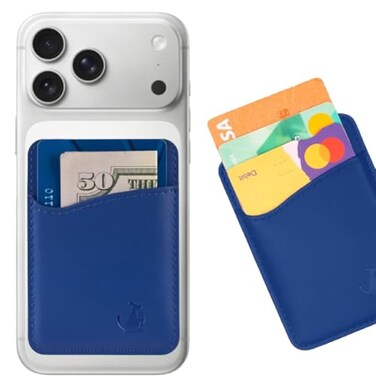 Wallaroo Wallets Wallaroo Premium Leather Cell Phone Wallet Stick On Android and iPhone Wallet and Card Holder for Women and Men Durable with NonSlip Lining Secures Up to 3 Cards