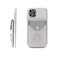 YUNCE Cell Phone Card Holder RFID Ring Stand Stick on Wallet Card Holder for Back of Phone for iPhone Android and All Smartphones Adhesive Credit Card Holder for Cell PhonePolyester Grey