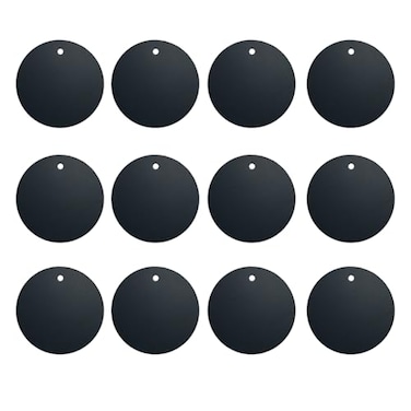 BGJRBY Mount Metal Plate12Pack for Magnetic Car Mount Phone Holder with Full Adhesive for Phone Magnet 12X Round Black