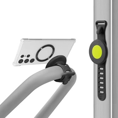 Bone BONE Magnetic Gym Phone Mount MagSafe Stroller Phone Holder for Workout Indoor Cycling ScratchFree AntiSlip Silicone Strap Universal Sport Phone Carrier for Smartphone with Magnetic Sticker