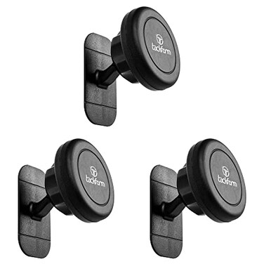 Tackform Three Pack of Magnetic Phone Mounts Universal StickOn Dashboard Magnet Mount and Cell Phone Holder Great for Car Home and Office