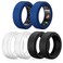 Polyjoy 6 Pack Rings Protector Compatible with Oura Ring Gen 4Oura Gen 3Ultrahuman Ring Cover Silicone Rings Cover Working Out Accessories Men Women2Black2Clear2BlueS for 5 6 7 8 9 10