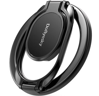 Doflyesky Magnetic Phone Ring Holder for iPhone Double Adjustable Gym Phone Grip Holder and Stand Removable for Magsafe Case iPhone 171615Pro Max Plus SE