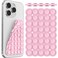 CHICMOSS DoubleSided Silicone Suction Cup Phone Mount Reusable Sticky Grip Phone Holder for iPhone Android HandsFree Phone Case Mount for TikTok Videos Selfies Content Creation Light Pink