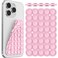 CHICMOSS DoubleSided Silicone Suction Cup Phone Mount Reusable Sticky Grip Phone Holder for iPhone Android HandsFree Phone Case Mount for TikTok Videos Selfies Content Creation Light Pink