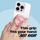 On The OnTheGrip Compatible with Magsafe Magnetic Authentic Translucent Color Design Collapsible Mobile Phone Grip Stand Holder for Smartphone Tablet Cell Phone Accessory Pink
