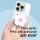 On The OnTheGrip Cute Solid Color Daisy Flower Design Collapsible Mobile Phone Grip Stand Holder for Smartphone Tablet Cell Phone Accessory White Pink