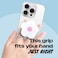 On The OnTheGrip Cute Solid Color Daisy Flower Design Collapsible Mobile Phone Grip Stand Holder for Smartphone Tablet Cell Phone Accessory White Pink