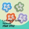 On The OnTheGrip Cute Transparent Daisy Flower Shape Design Mobile Phone Grip Multi Functional Collapsible Stand Holder for Smartphone Tablet Cell Phone Accessory Green