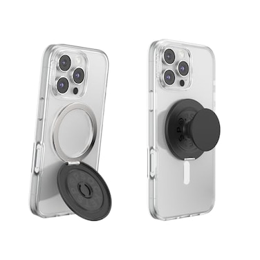 PopSockets KickOut Grip for MagSafe Adjustable Kickstand for Portrait or Landscape Magnetic Stand Black