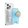 PopSockets Phone Wallet for MagSafe Phone Card Holder with Grip Light Blue Butterfly Pea Blue