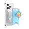 PopSockets Phone Wallet for MagSafe Phone Card Holder with Grip Light Blue Butterfly Pea Blue