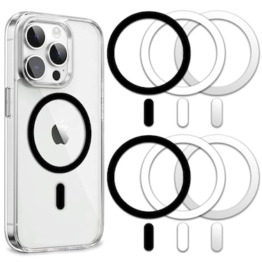 Python Trend One Metal Ring Compatible with MagSafe Sticker Designed for iPhone 1217 Circle Magnetic Magnet Adapter Rings for Phone Case Black White Silver