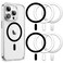 Python Trend One Metal Ring Compatible with MagSafe Sticker Designed for iPhone 1217 Circle Magnetic Magnet Adapter Rings for Phone Case Black White Silver