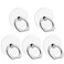 Darglino VOVIGGOL Cell Phone Ring Holder Stand 5 Pack Transparent Phone Ring Holder Finger Kickstand 360 Degree Rotation Clear Phone Ring Grip Compatible iPhone Cellphone Phone Case Round