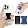 WUOJI Universal Phone Grip for Smartphones Phone Holder for Hand for Back of Phone Wireless Charging Compatible Black Blue 2Pack