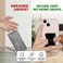 WUOJI Universal Phone Grip for Smartphones Phone Holder for Hand for Back of Phone Wireless Charging Compatible Black Blue 2Pack