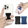 WUOJI Universal Phone Grip for Smartphones Phone Holder for Hand for Back of Phone Wireless Charging Compatible Black Blue 2Pack