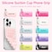 Yojaro Silicone Suction Cup Phone Case Mount Double Sided Phone Accessories HandsFree Strong Grip Holder for Selfies and Videos Silicon Phone Stand for iPhone and Android Pink