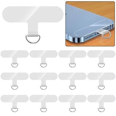 LonlyEagle 12Piece Universal Phone Lanyard Set Without Adhesive Replacement Parts for Cell Phone Straps