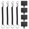 Bremorou 4Pack Phone Lanyard Tethers With Patch Retractable Phone Clip Leash for Outdoor Activities