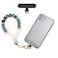 CHIWUTECH Silicone Beaded Phone Wrist Strap Cellphone Lanyard with Tether Tab Hands Free Wristlet Chain Bracelet Black Print