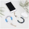 CHIWUTECH Silicone Beaded Phone Wrist Strap Cellphone Lanyard with Tether Tab Hands Free Wristlet Chain Bracelet Black Print