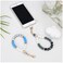CHIWUTECH Silicone Beaded Phone Wrist Strap Cellphone Lanyard with Tether Tab Hands Free Wristlet Chain Bracelet Black Print