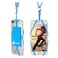 Gear Beast Cell Phone Lanyard Universal Neck Phone Holder wCard Pocket and Silicone Neck Strap Compatible with Most Smartphones Light Blue
