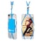 Gear Beast Cell Phone Lanyard Universal Neck Phone Holder wCard Pocket and Silicone Neck Strap Compatible with Most Smartphones Light Blue