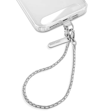 MOUTAKEY Phone Wrist Strap Metal Phone Chain Wristlet Strap Detachable iPhone Lanyard Wrist with 2 Tether Tabs iPhone Charm strap For Women girls Shopping Traveling Party Walking