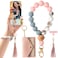 VZZNN Phone Wrist Strap Silicone Beaded Cell Phone Lanyard with Tether Tab Tassel Wallet Wristlet Keychain for Women Credit Card Holder Keychains Silicone Key Ring Wristlet for Car Keys ID BadgesPink