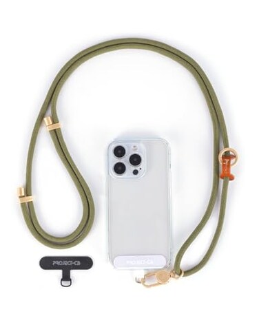 project-cb projectcb Cell Phone Lanyard 1Phone Tether Tab 2Phone Crossbody StrapLanyards for Around the NeckAdjustable Phone StrapGreenG