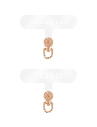 project-cb projectcb Phone Tether Tab 2 PackUniversal Phone Lanyard Patch without AdhesivePhone Strap Replacement Part for Cell Phone ClearGold