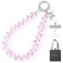 richginker Crystal Phone Wrist Strap Phone Charm Chain Keychain Beaded Cellphone Lanyard with Tether Tab HandsFree Wristlet Bracelet Wrist Grip Strap for Women DPink AB