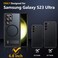 SPIDERCASE Magnetic for Samsung Galaxy S23 Ultra Case 3 Stand Ways Military Grade Drop Protection with Invisible Stand Shockproof Slim Case for Samsung Galaxy S23 Ultra 68 Black